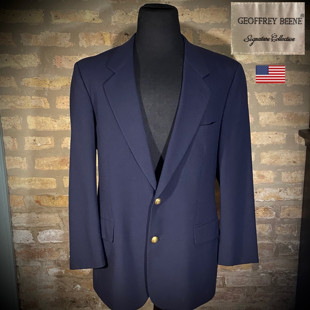 41R VINTAGE Geoffrey Beene Signature Collection Blazer Jacket SportCoat 🇺🇸
